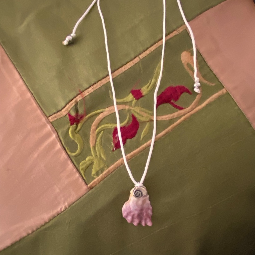 Seashell pendant with adjustable necklace